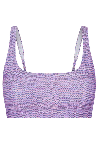 Nife Bikini Top, Zigzag Purple