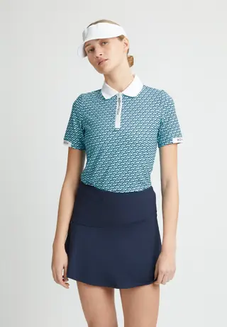 Abby Poloshirt, Capri Blue Retro R Mono