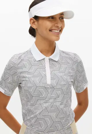 Abby Poloshirt, Hexagon Beige