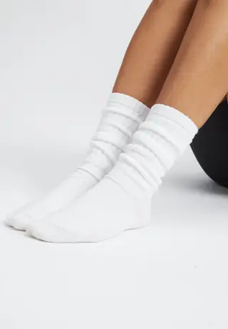 Scrunch Socks, White