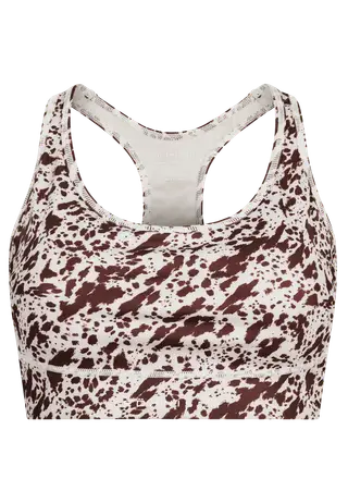 Flattering Printed Sportsbra, Micro Beetle Print