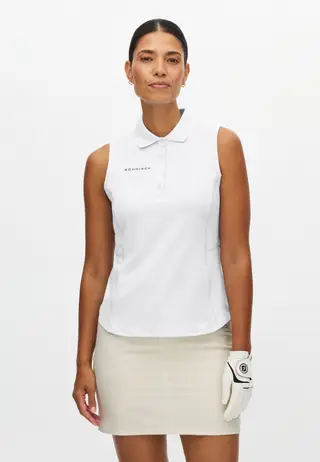 Nicky Sleeveless Poloshirt, White