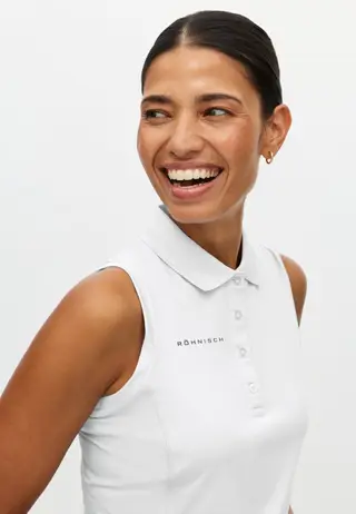 Nicky Sleeveless Poloshirt, White