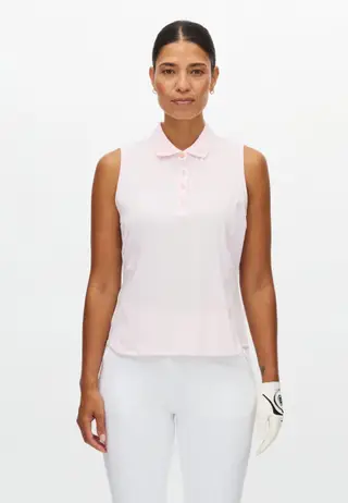 Nicky Sleeveless Poloshirt, Cradle Pink