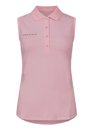 Nicky Sleeveless Poloshirt, Orchid Pink