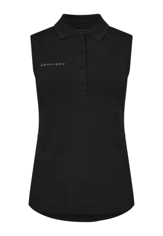 Nicky Sleeveless Poloshirt, Black