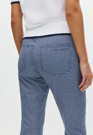 Chie Comfort Pants 30, Minicheck Skyway