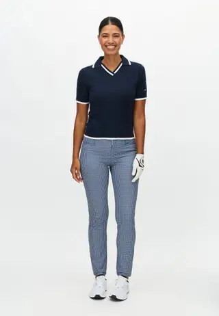 Chie Comfort Pants 32, Minicheck Skyway