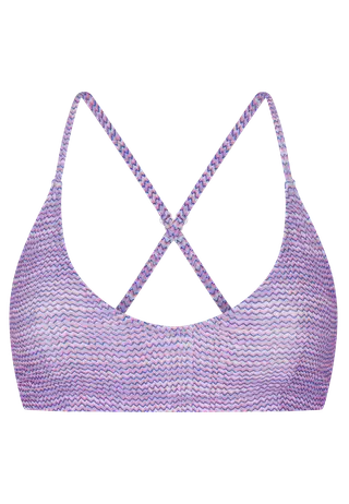 Simi Bikini Top, Zigzag Purple