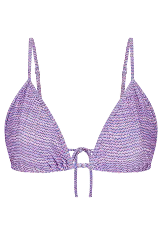 Tiwa Bikini Top, Zigzag Purple