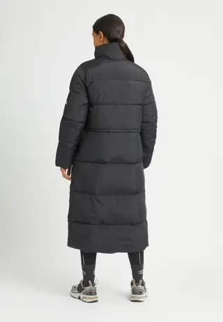 Pebble Drawstring Coat, Black