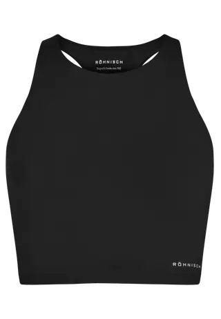 Flattering Cropped Racerback, Black