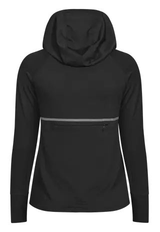 Jacquard Hood Long Sleeve, Black