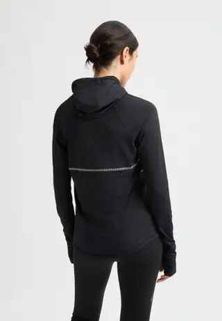 Jacquard Hood Long Sleeve, Black