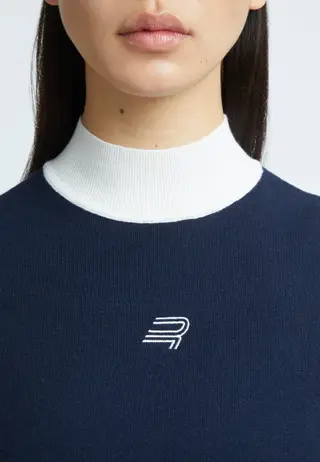 Ana Knitted Top, Navy