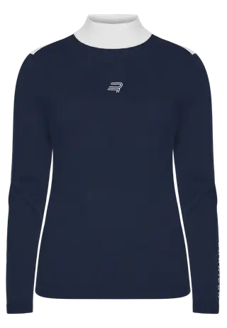 Ana Knitted Top, Navy