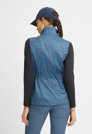 Lorraine Wind Vest, Black Retro R Mono