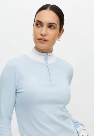Kora Knitted Half Zip, Skyway