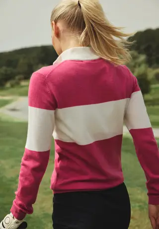 Kora Knitted Half Zip, Rose