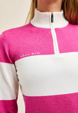 Kora Knitted Half Zip, Rose