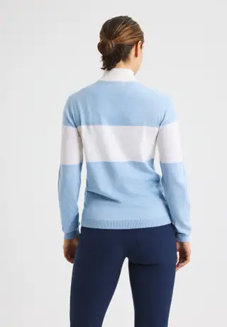 Kora Knitted Half Zip, Dove Blue