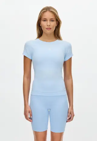 Seamless Flex Tee, Chambray Blue