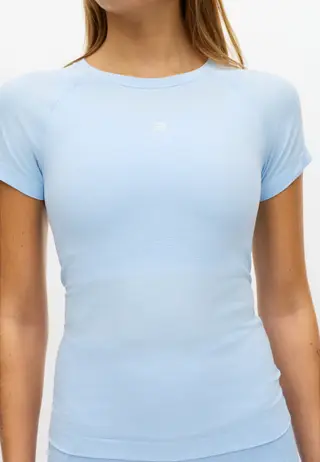 Seamless Flex Tee, Chambray Blue