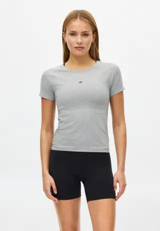 Seamless Flex Tee, Grey Melange