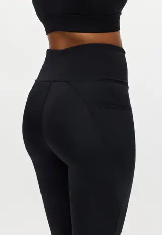 Flattering High Waist Capri Tights, Black