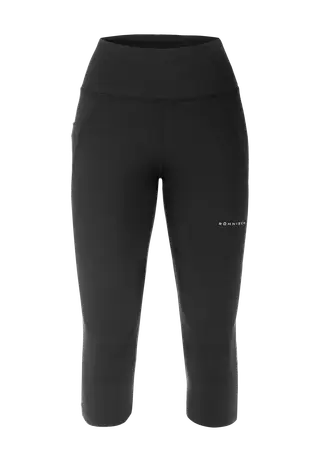 Flattering High Waist Capri Tights, Black
