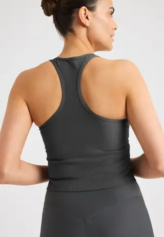 Ribbed R Tank, Dark Shadow