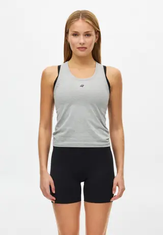 Seamless Flex Tank, Grey Melange