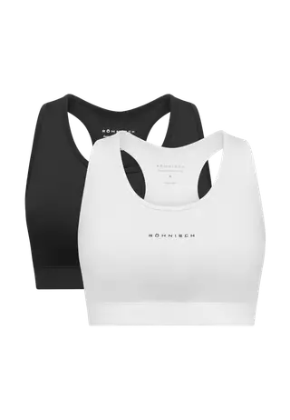 2-pack Base Sportsbra, Black/white