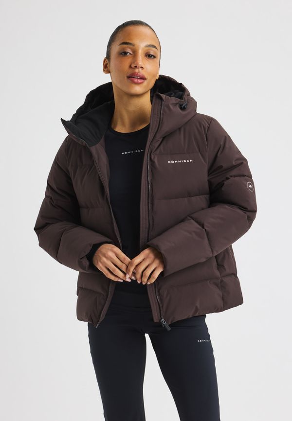 Short Puffer Jacket, Dark Brown