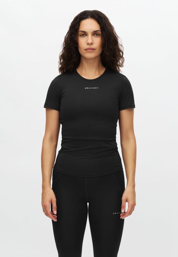 Jacquard Short Sleeve Top, Black