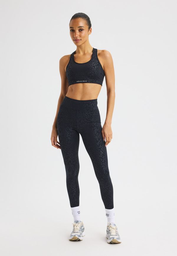 Leo Emboss High Waist Tights, Leo Emboss Black