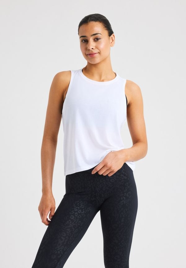 Clara Cropped Tank, White