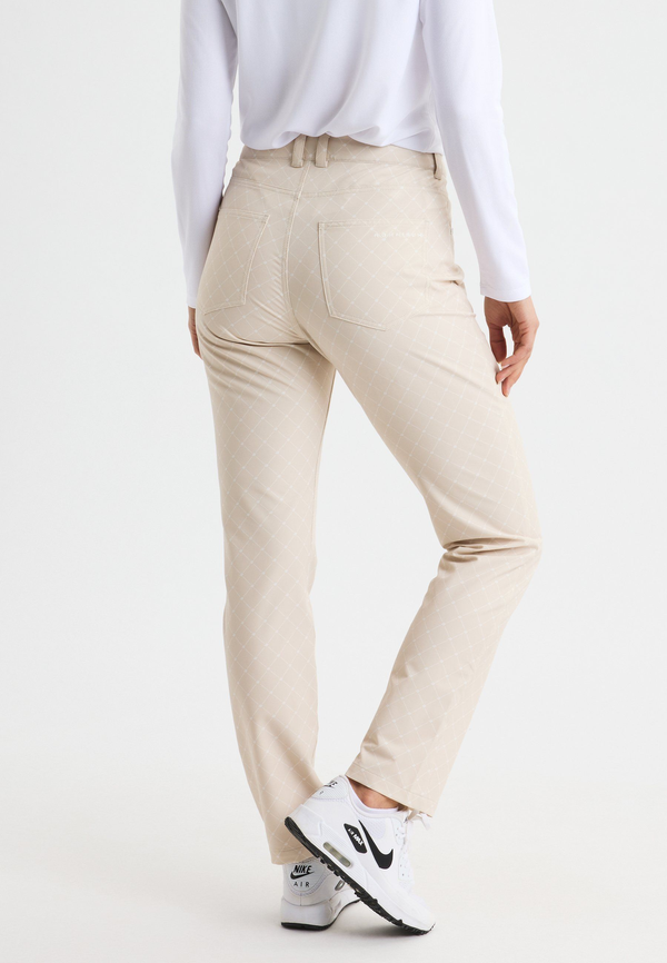 Chie Brushed Pant 32, Micro R Check Oat
