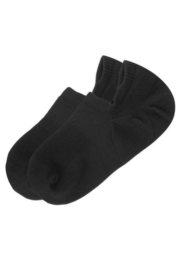 2-pack Functional No-Show Socks, Black
