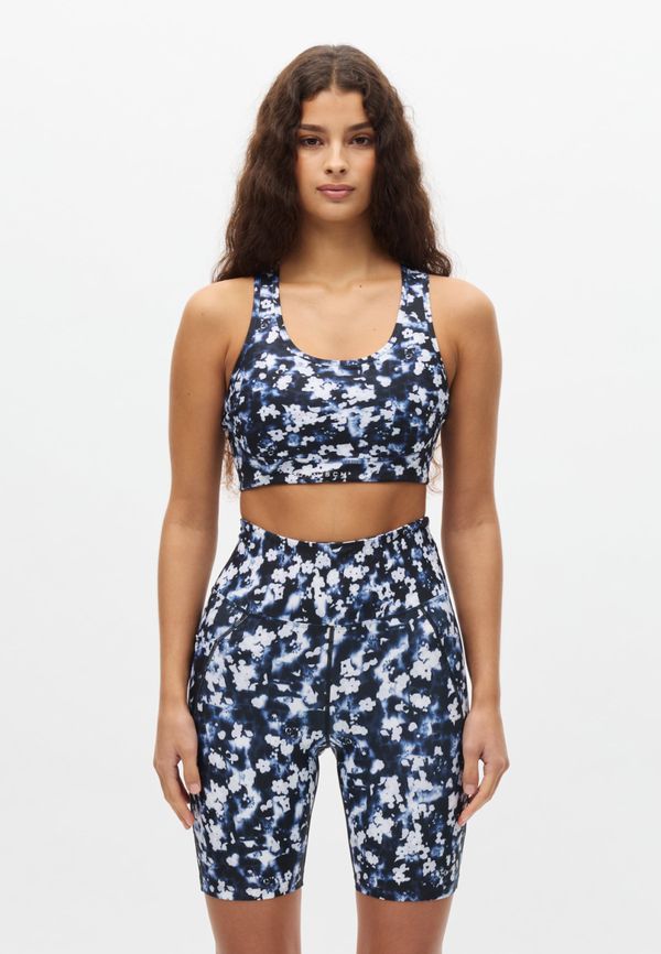 Printed Mesh Sportsbra, Indigo Bloom