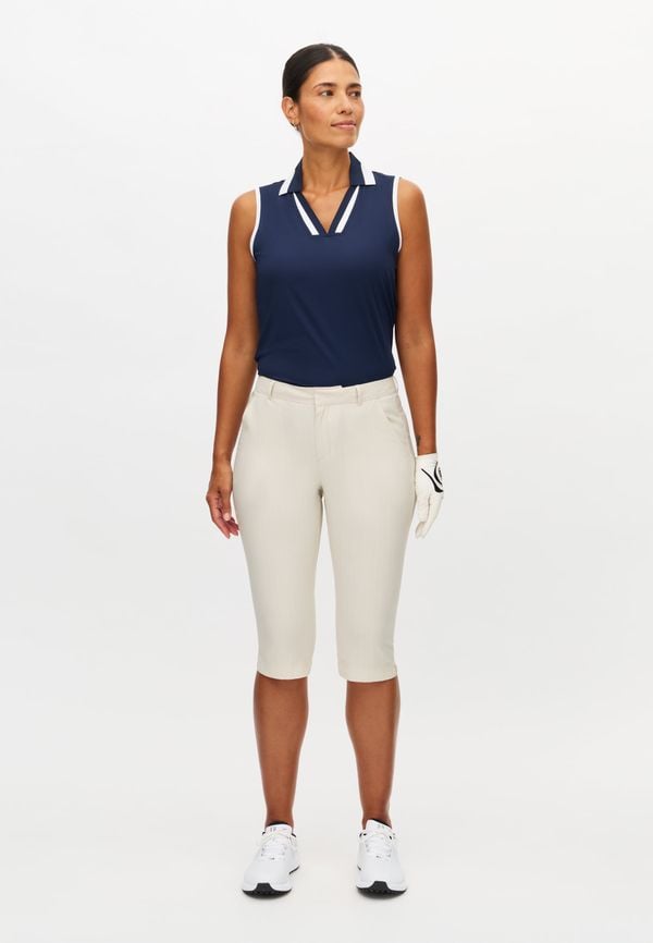 Ultimate Performance Capri, Oat Pinstripe