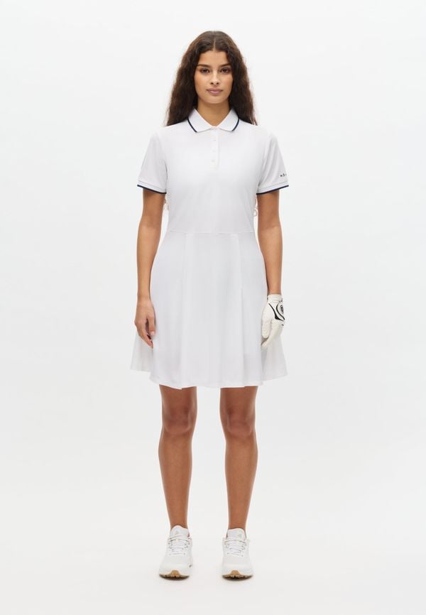 Miriam Dress, White/Navy