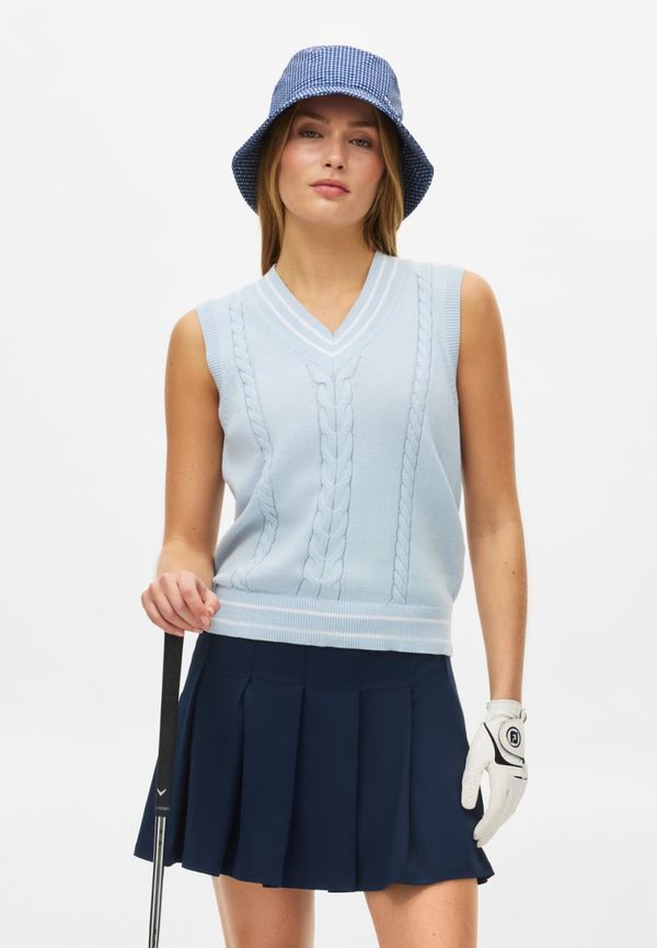 Cotton Cable Vest, Skyway