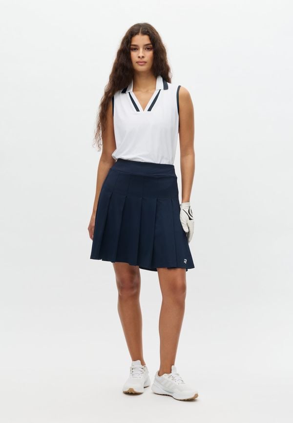 Nicky Pleated Long Skort, Navy