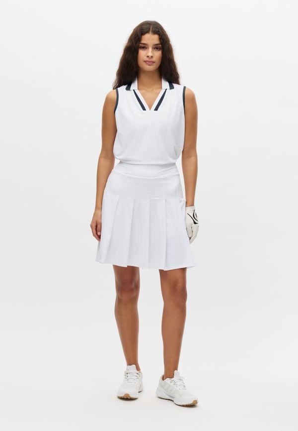 Nicky Pleated Long Skort, White