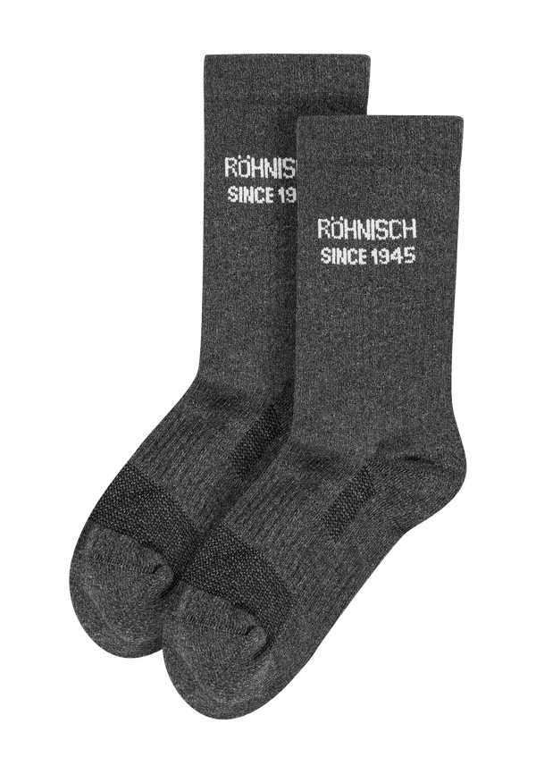 2-pack Logo Socks, Dk Grey Melange