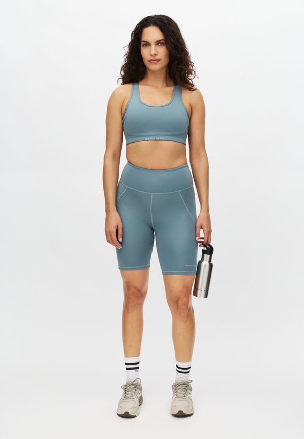 Flattering High Waist Bike Tights, Stormy Sea