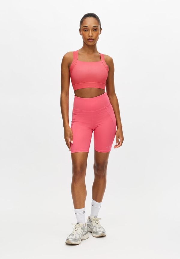 Flattering High Waist Bike Tights, Fruit Dove