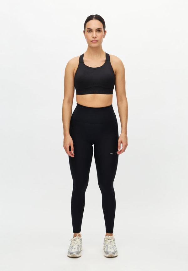 Flattering Curved High Waist Tights, Black