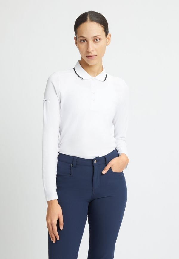 Miriam Long Sleeve Poloshirt, White